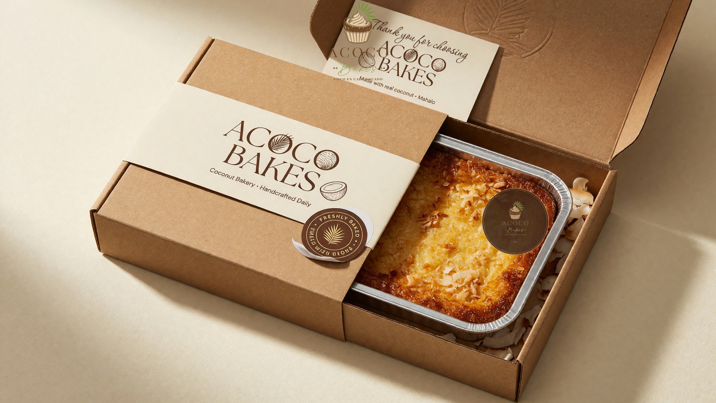 Caja y sleeve de Acoco Bakes para celebraciones