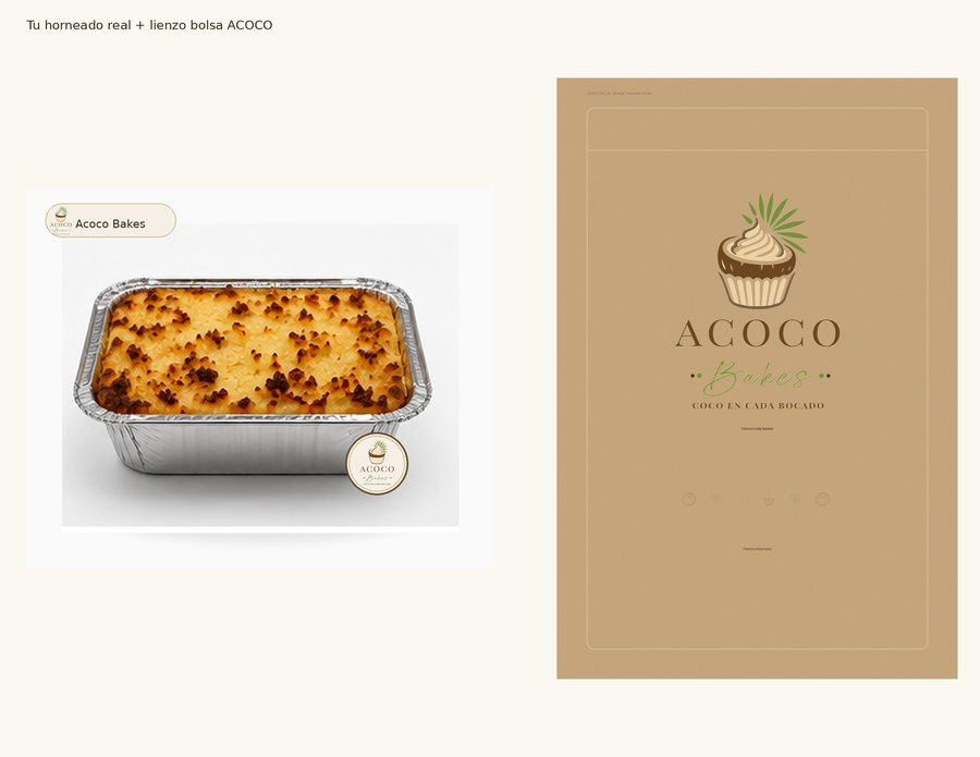 Empaque artesanal Acoco Bakes