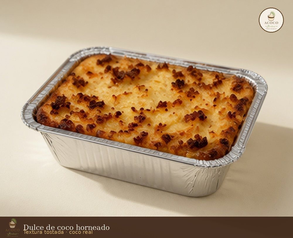Dulce de coco horneado